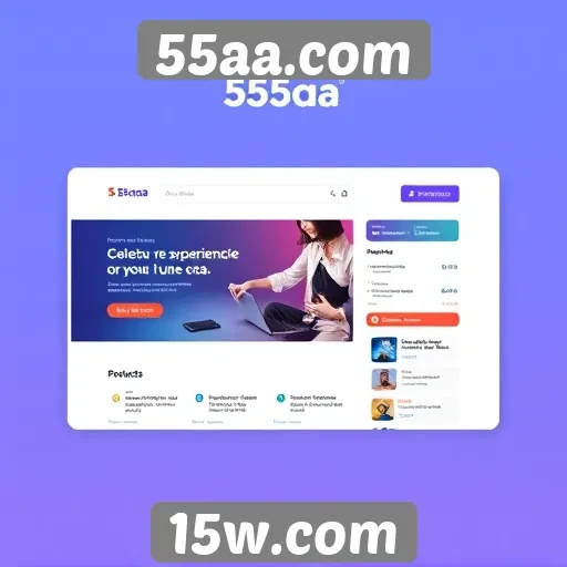 Interface do usuário do 55aa.com sob revisão